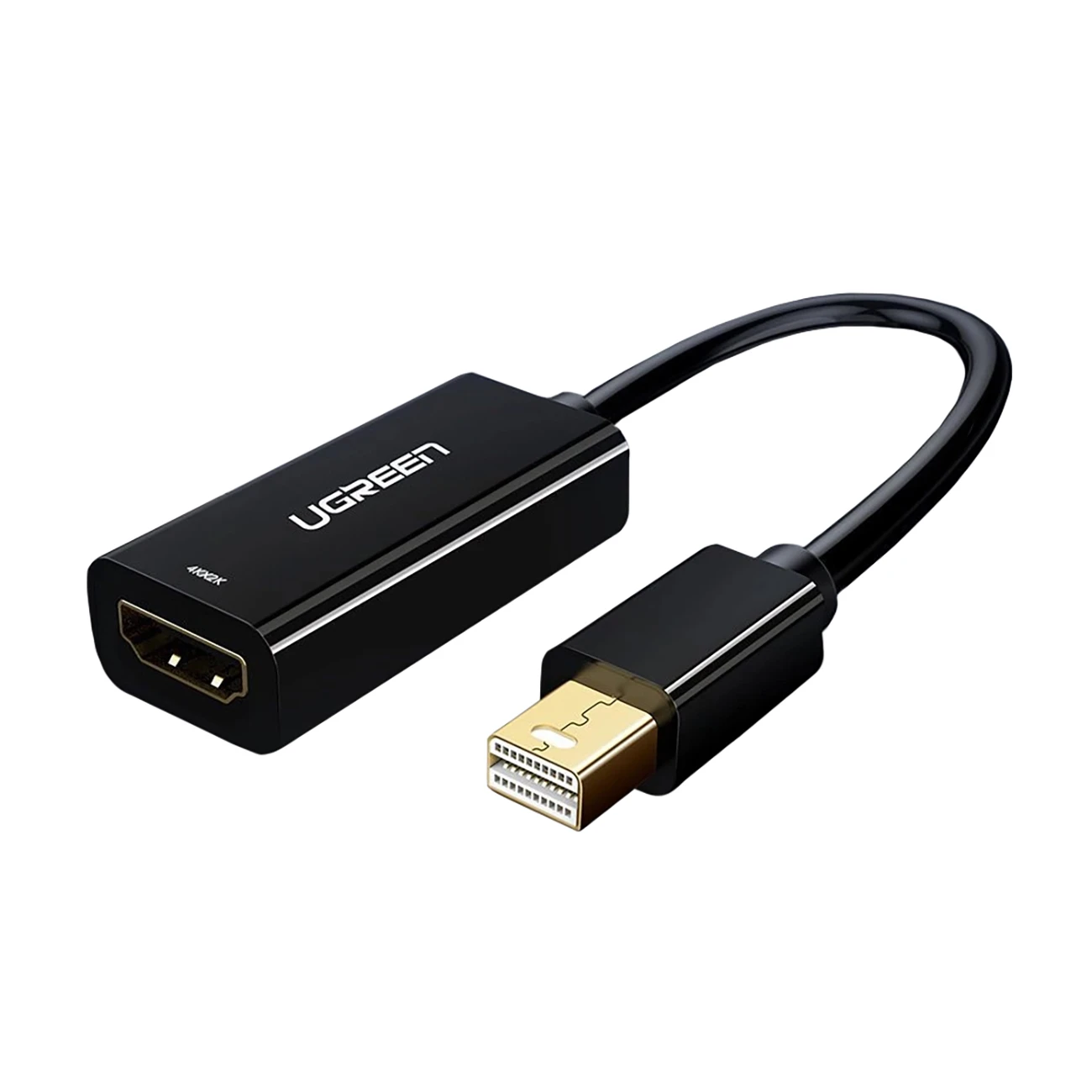 Ugreen MD112 10461 mini DisplayPort (male) / HDMI (female) FHD 1080p adapter - juodos spalvos aprašymas - Prekės nuotrauka