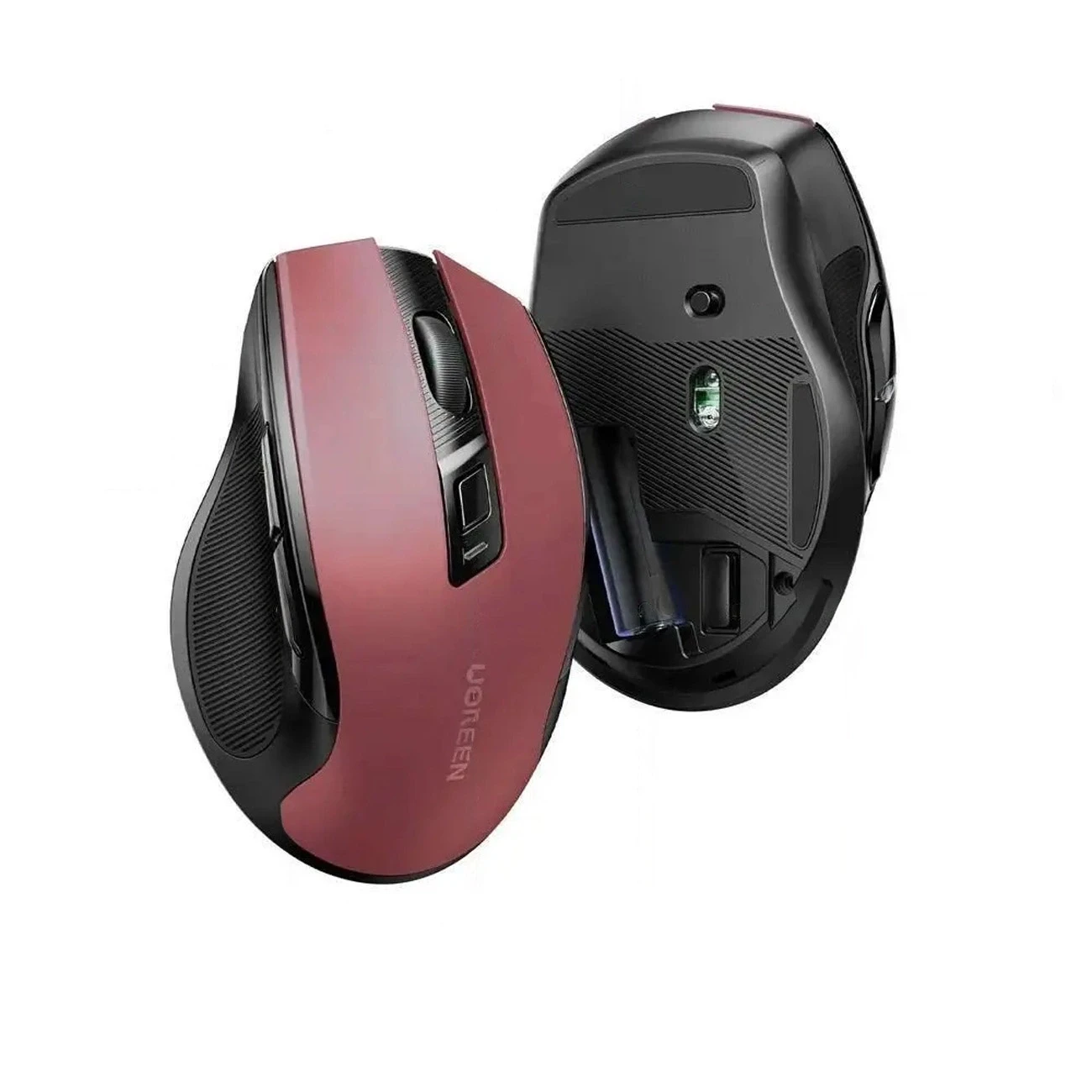 Ugreen MU006 belaidė optinė pelė USB 2.4GHz / Bluetooth 5.0 4000 DPI - raudonos spalvos aprašymas - Prekės nuotrauka