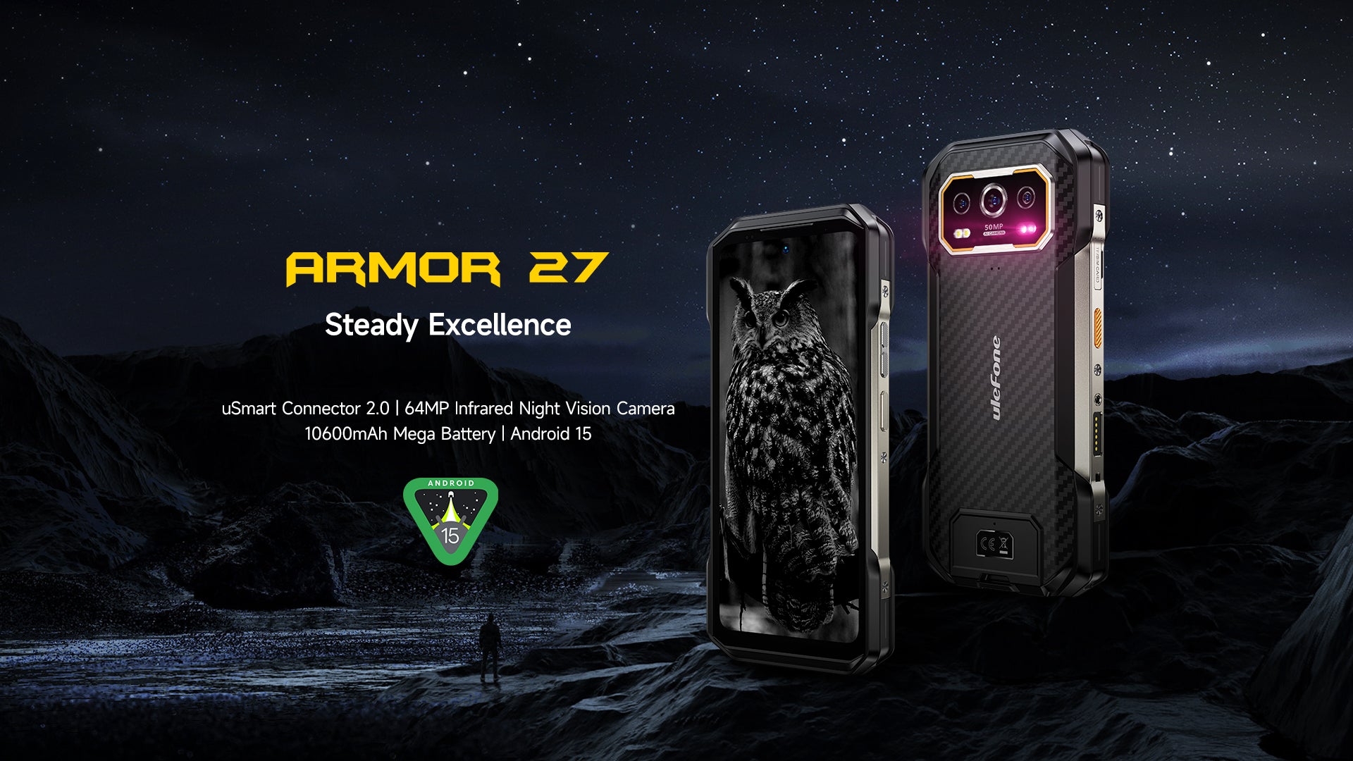 Ulefone Armor 27 12/256 Juodas EU aprašymas - Prekės nuotrauka Ulefone Armor 27 12/256 Juodas EU aprašymas - Prekės nuotrauka