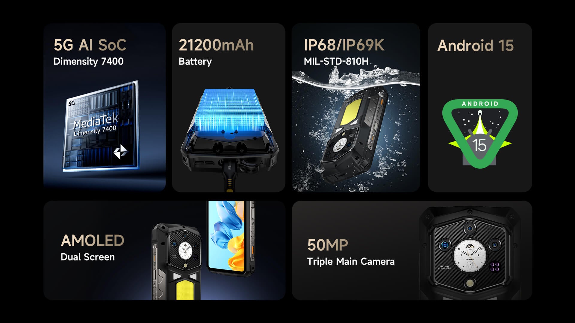 Ulefone Armor 29 Pro 16/512 Juodas EU aprašymas - Prekės nuotrauka