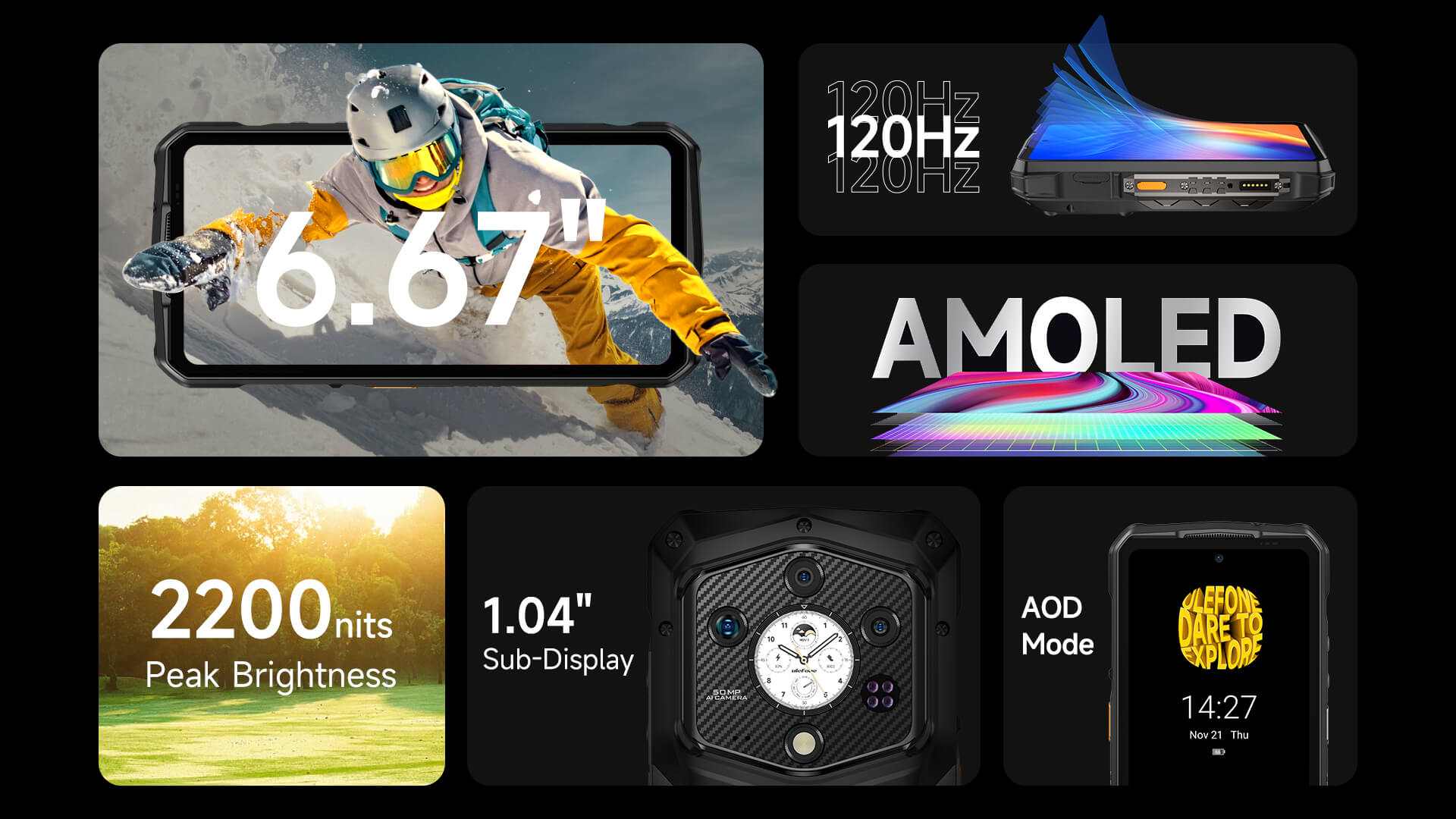Ulefone Armor 29 Pro 16/512 Juodas EU aprašymas - Prekės nuotrauka