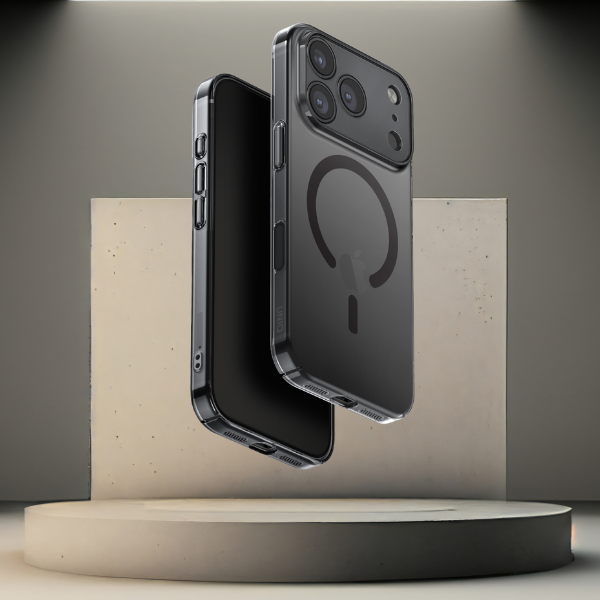 UNIQ Airsuit Dėklas iPhone 17 Pro Magclick įkrovimas, juodos spalvos aprašymas - Prekės nuotrauka