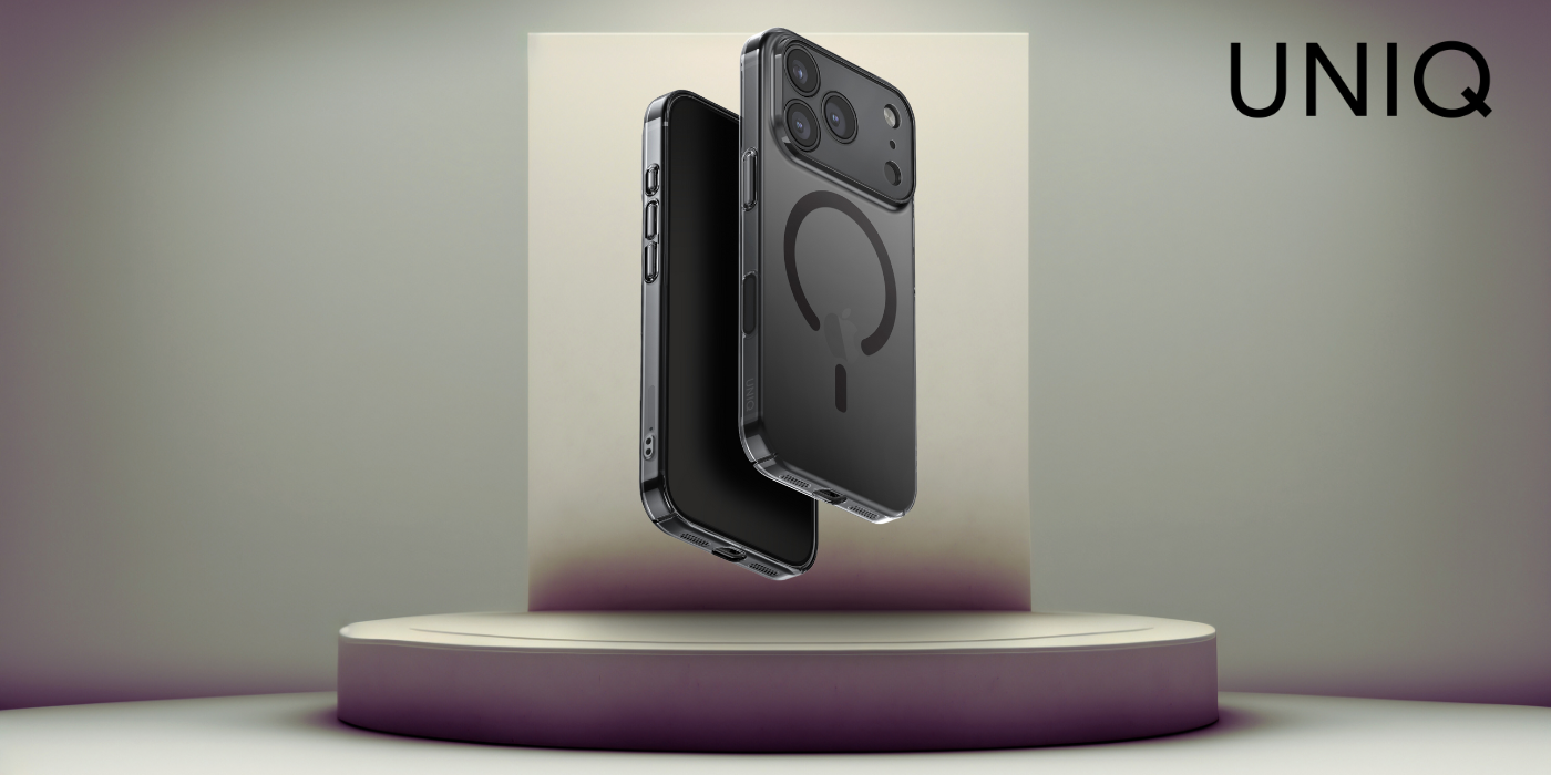 UNIQ Airsuit Dėklas iPhone 17 Pro Magclick įkrovimas, juodos spalvos aprašymas - Prekės nuotrauka