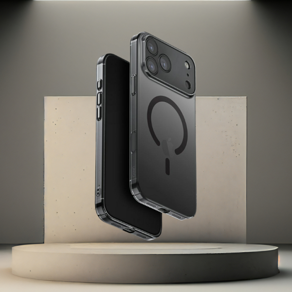 UNIQ Airsuit Dėklas iPhone 17 Pro Max Magclick įkrovimui, juodos spalvos aprašymas - Prekės nuotrauka
