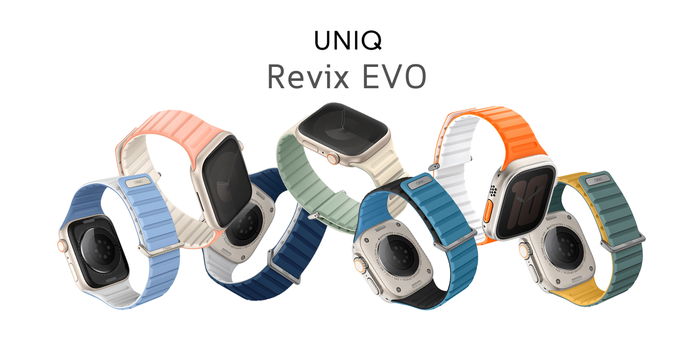 UNIQ apyrankė Revix Evo Watch Series 1/2/3/4/5/6/7/8/9/SE/SE2/SE3/Ultra1/2 42/44/45/49mm dvipusė aprašymas - Prekės nuotrauka