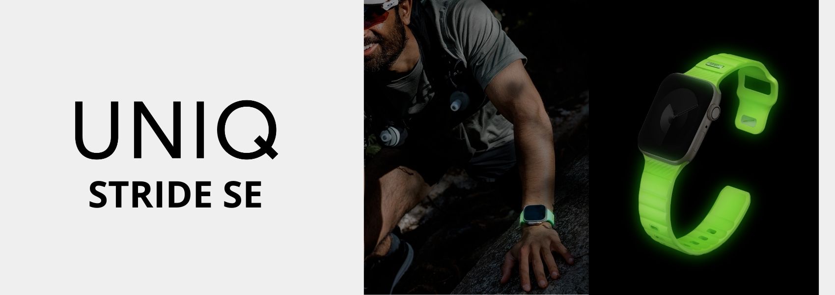 UNIQ Band Stride SE Watch 42/41/40mm FKM guminė apyrankė lume aprašymas - Prekės nuotrauka