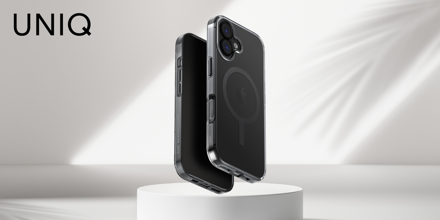 UNIQ Clario dėklas skirtas iPhone 17 Magclick Charging juodos spalvos aprašymas - Prekės nuotrauka