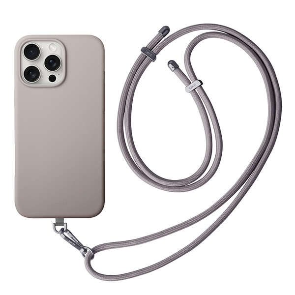 UNIQ Coehl Creme iPhone 16 Pro 6.3″ magnetinis įkrovimo dėklas, pilkos spalvos (taupe) aprašymas - Prekės nuotrauka
