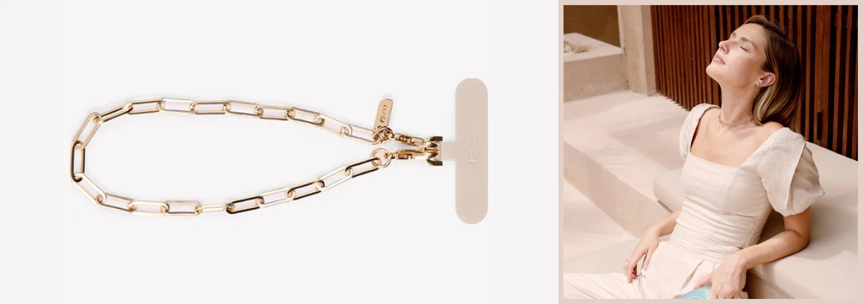 UNIQ Coehl GoldiLocks Handstrap universali virvelė skirta telefonui ant rankos aukso spalvos aprašymas - Prekės nuotrauka UNIQ Coehl GoldiLocks Handstrap universali virvelė skirta telefonui ant rankos aukso spalvos aprašymas - Prekės nuotrauka
