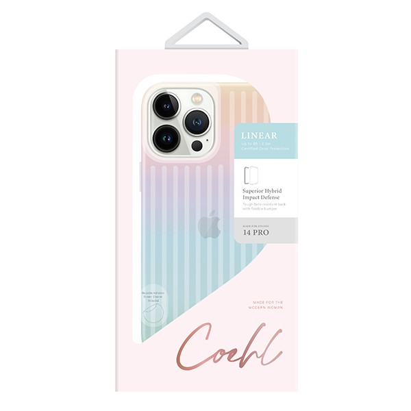 UNIQ Coehl Linear dėklas iPhone 14 Pro 6,1″ iridescent aprašymas - Prekės nuotrauka