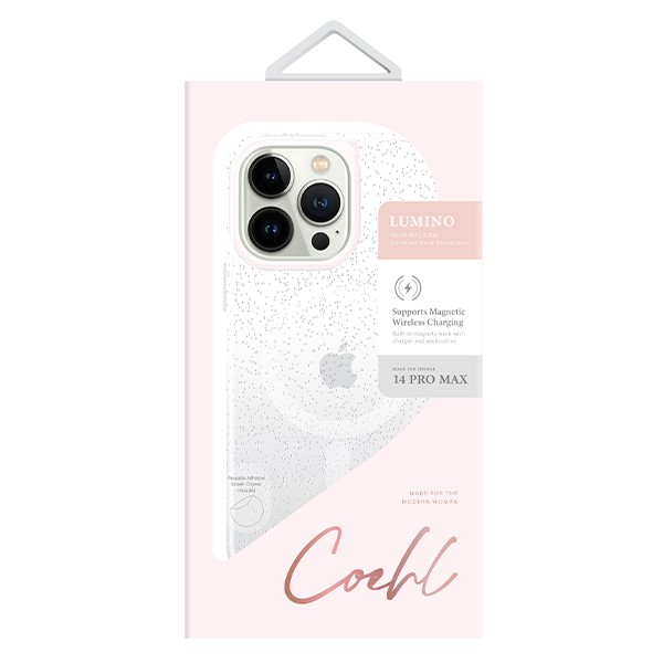 UNIQ Coehl Lumino Dėklas Apple iPhone 14 Pro Max 6,7″ sparkling sidabrinis aprašymas - Prekės nuotrauka UNIQ Coehl Lumino Dėklas Apple iPhone 14 Pro Max 6,7″ sparkling sidabrinis aprašymas - Prekės nuotrauka