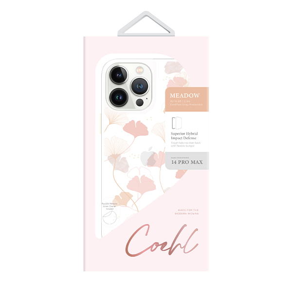 UNIQ Coehl Meadow dėklas iPhone 14 Pro Max 6,7″ spring rožinės spalvos aprašymas - Prekės nuotrauka