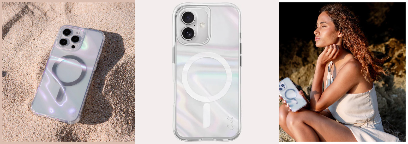 UNIQ Coehl Savon iPhone 16 6.1″ dėklas su magnetiniu įkrovimu bubble prism aprašymas - Prekės nuotrauka