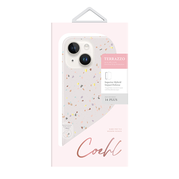 UNIQ Coehl Terrazzo Dėklas Apple iPhone 14 Plus / 15 Plus 6,7″ sandstone aprašymas - Prekės nuotrauka UNIQ Coehl Terrazzo Dėklas Apple iPhone 14 Plus / 15 Plus 6,7″ sandstone aprašymas - Prekės nuotrauka