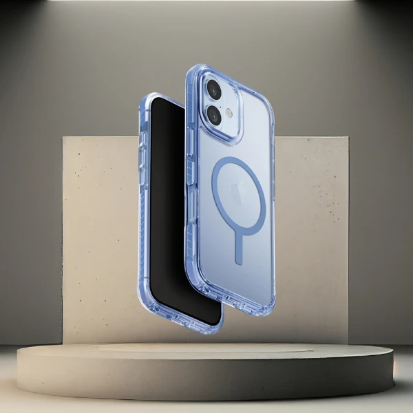 UNIQ Combat dėklas skirtas Apple iPhone 17 Magclick Charging mėlynos spalvos aprašymas - Prekės nuotrauka