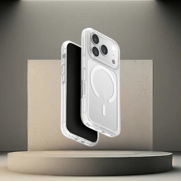 UNIQ Combat dėklas skirtas Apple iPhone 17 Pro Magclick Charging baltos spalvos aprašymas - Prekės nuotrauka