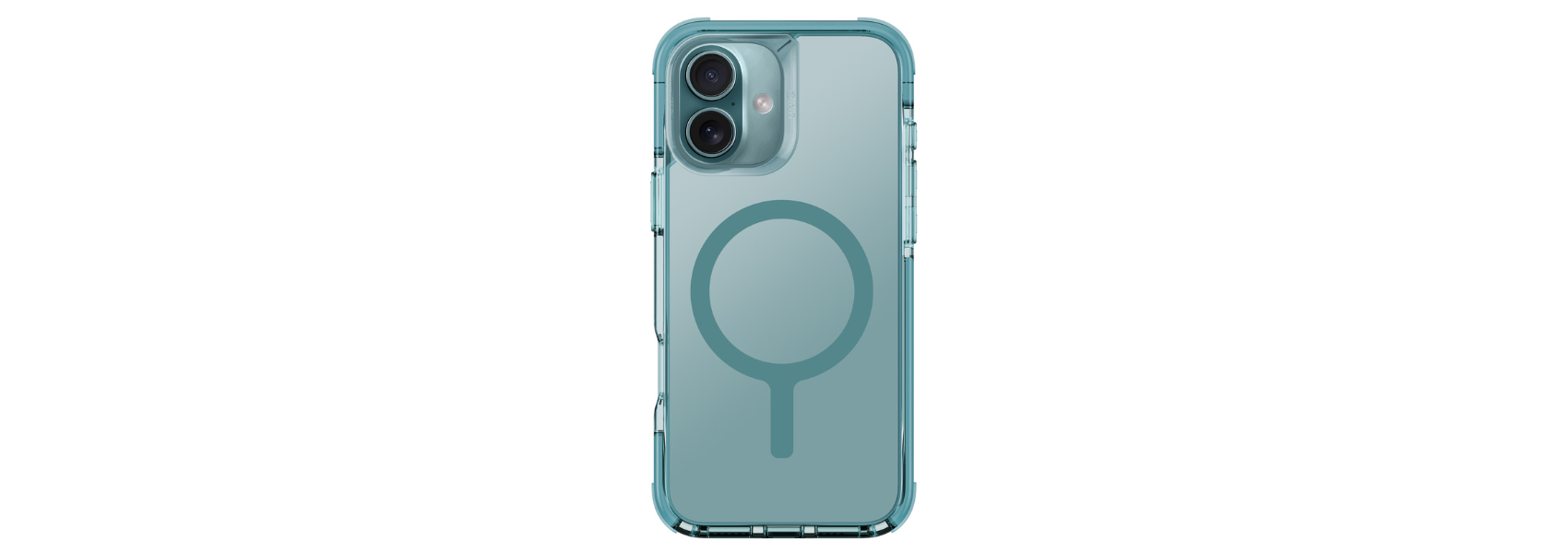 UNIQ Combat iPhone 16 Plus 6.7″ Magclick įkrovimo dėklas, žalias (teal žalias) aprašymas - Prekės nuotrauka
