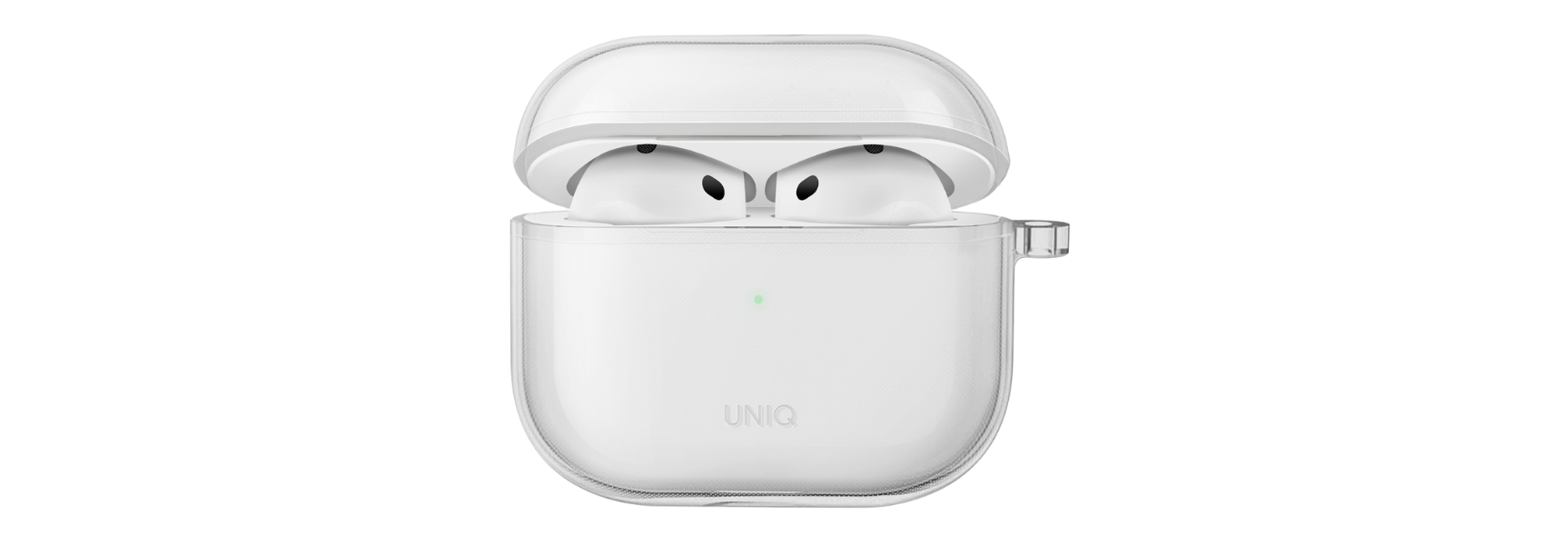 UNIQ dėklas Glase AirPods 4 glossy clear aprašymas - Prekės nuotrauka UNIQ dėklas Glase AirPods 4 glossy clear aprašymas - Prekės nuotrauka