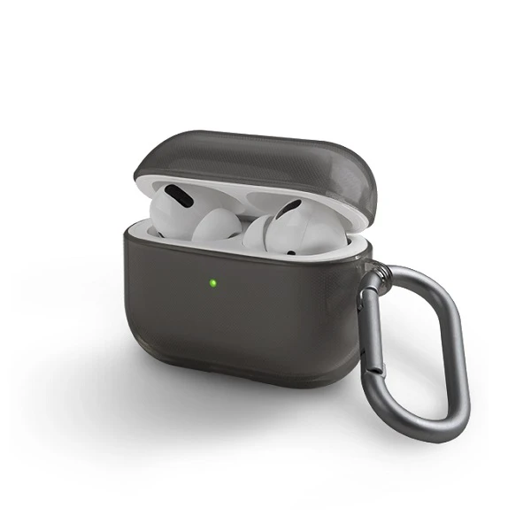 UNIQ dėklas Glase AirPods Pro dūmų spalvos aprašymas - Prekės nuotrauka