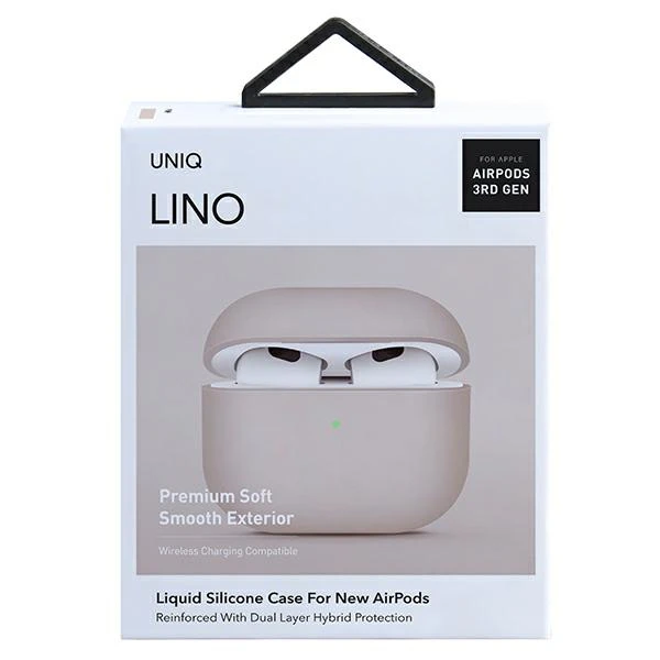 UNIQ dėklas Lino AirPods 3 gen.Silicone rožinės spalvos aprašymas - Prekės nuotrauka