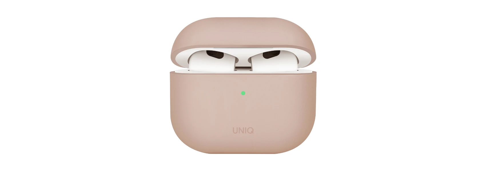 UNIQ dėklas Lino AirPods 4 Silicone pink blush aprašymas - Prekės nuotrauka