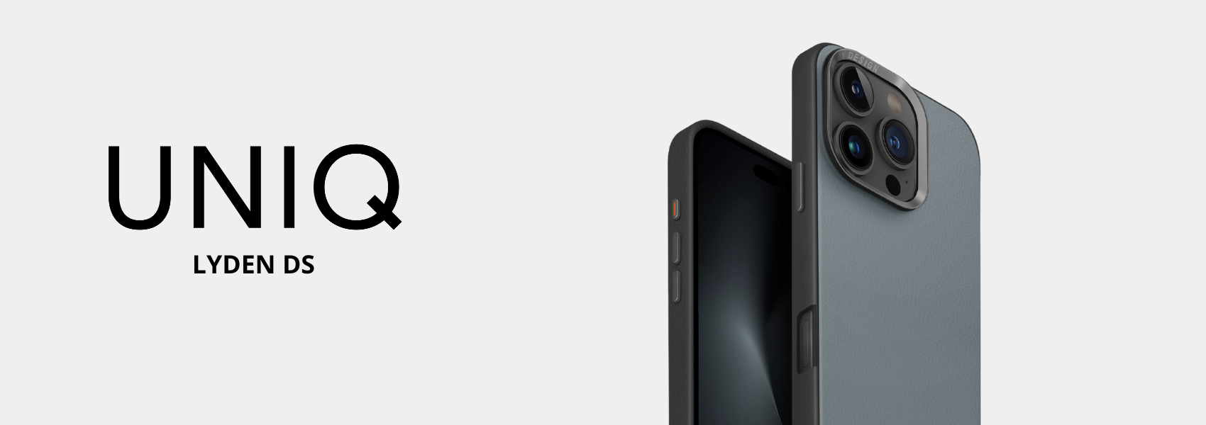 UNIQ dėklas Lyden DS iPhone 16 Pro 6.3″ Magclick Charging, išplautos mėlynos ir juodos spalvos aprašymas - Prekės nuotrauka