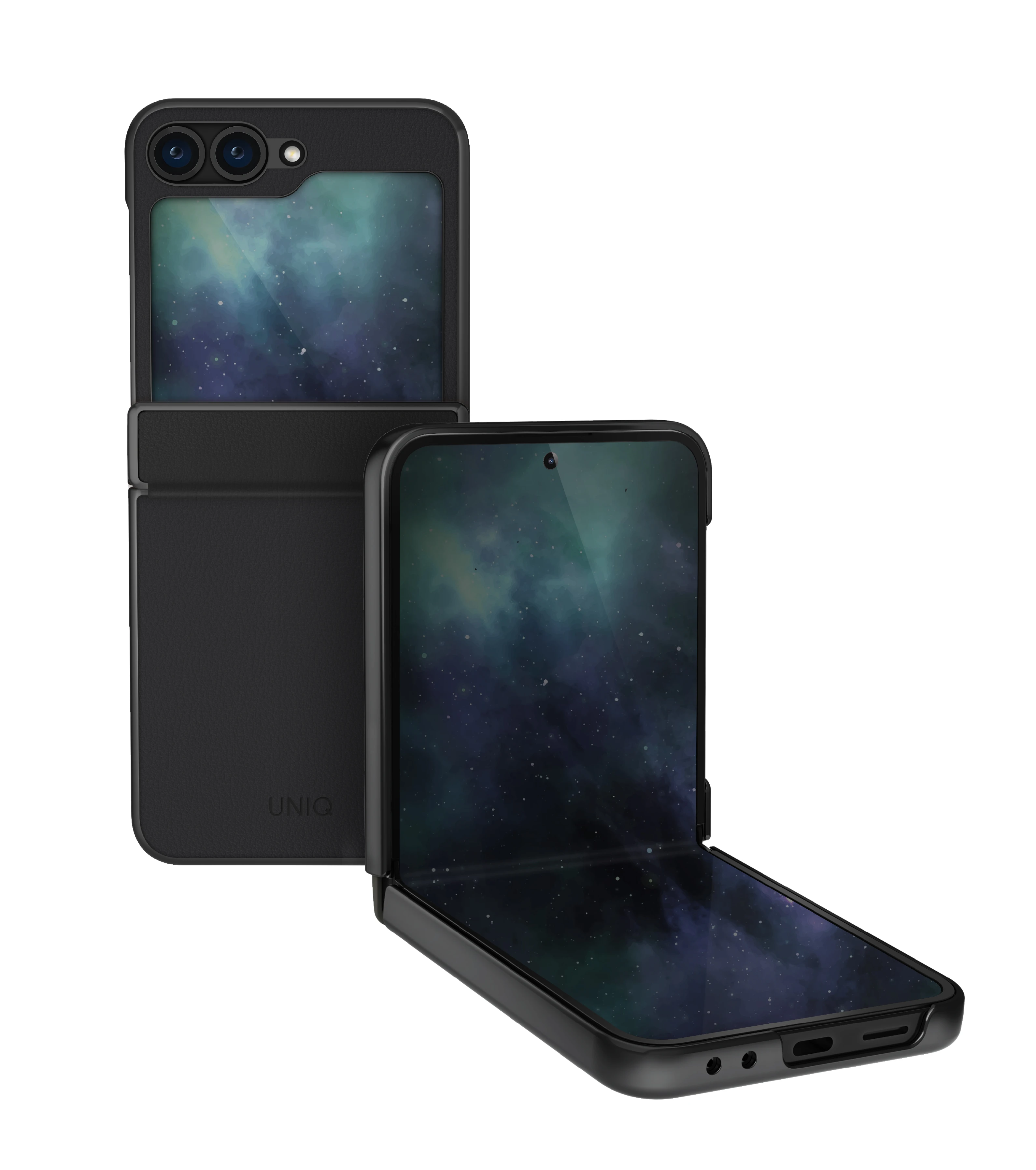 UNIQ dėklas Ora Samsung Galaxy Z Flip6 F741 / Z Flip7 FE juodos spalvos aprašymas - Prekės nuotrauka