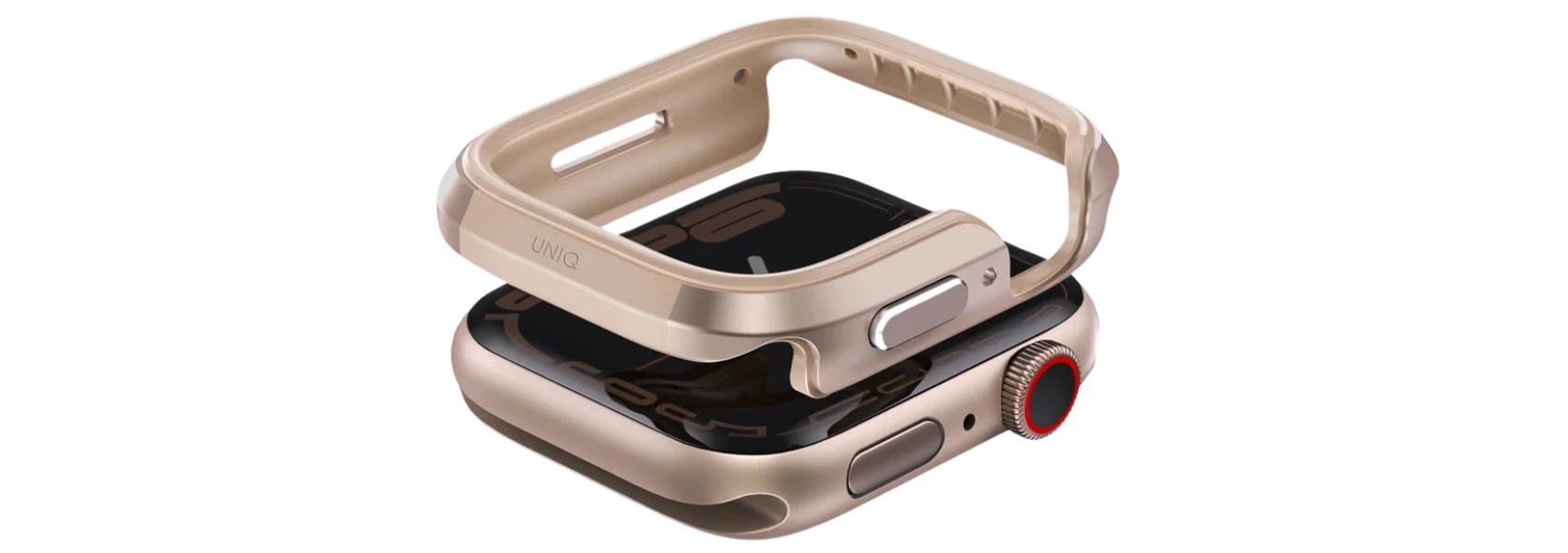 UNIQ dėklas Valencia Apple Watch Series 46mm aukso spalvos aprašymas - Prekės nuotrauka