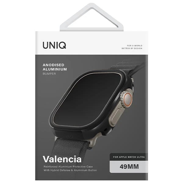 UNIQ dėklas Valencia Apple Watch Ultra/Ultra 2 49mm juodos spalvos aprašymas - Prekės nuotrauka UNIQ dėklas Valencia Apple Watch Ultra/Ultra 2 49mm juodos spalvos aprašymas - Prekės nuotrauka