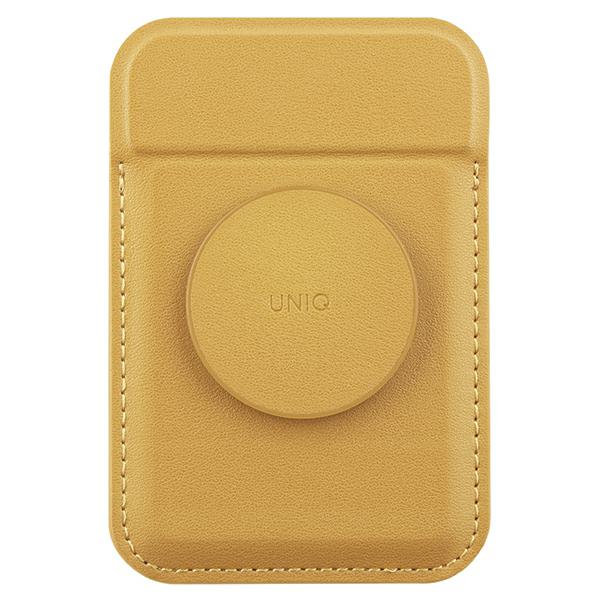 Dėklas UNIQ Flixa magnetinė kortelių piniginė su stovu Geltona/Canary Geltona MagSafe aprašymas - Prekės nuotrauka