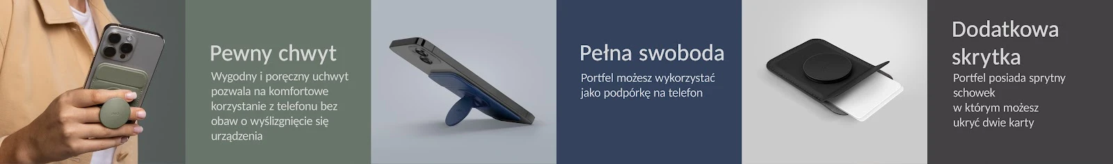Dėklas UNIQ Flixa magnetinė piniginė juodos spalvosk MagSafe aprašymas - Prekės nuotrauka