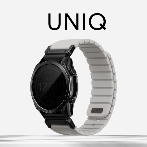 UNIQ Fluo x Smart-Fit apyrankė for Garmin 22mm pilkos spalvos aprašymas - Prekės nuotrauka