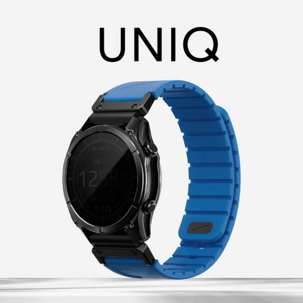UNIQ Fluo x Smart-Fit apyrankė for Garmin 22mm Mėlyna aprašymas - Prekės nuotrauka