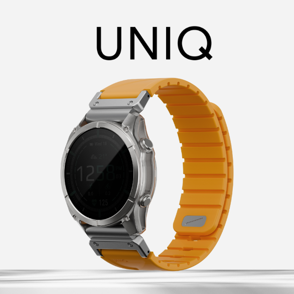 UNIQ Fluo x Smart-Fit apyrankė for Garmin 22mm oranžinės spalvos aprašymas - Prekės nuotrauka