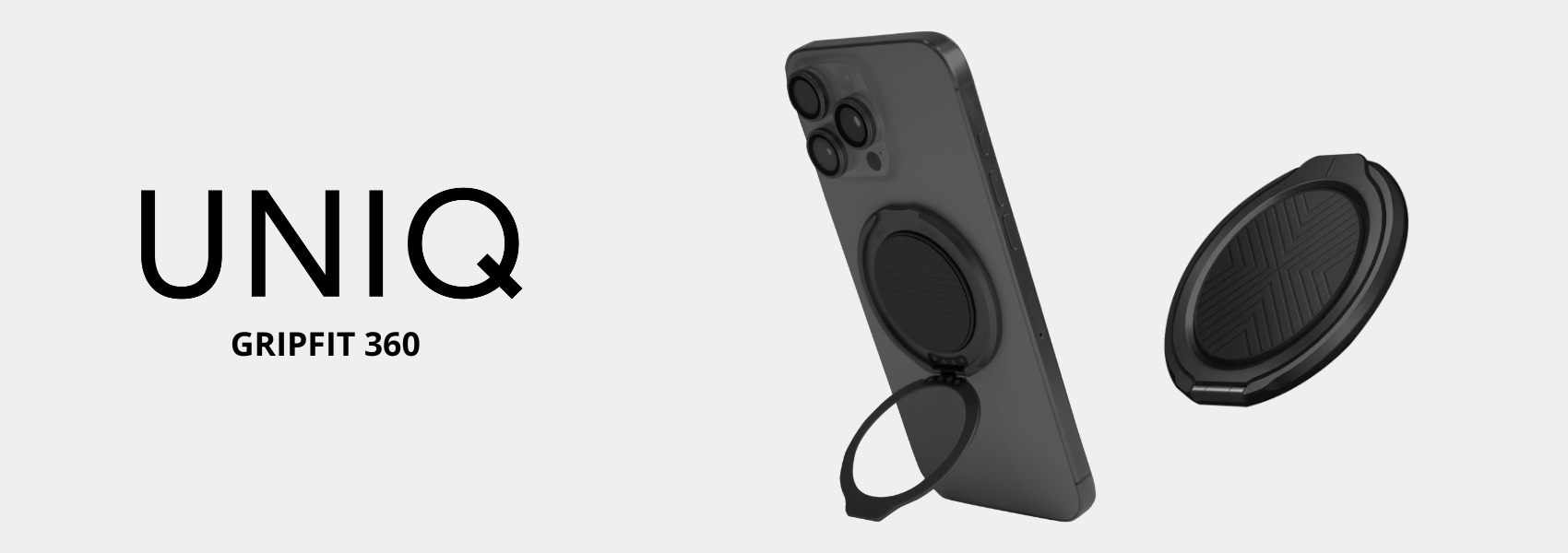 UNIQ Gripfit 360 magnetinis laikiklis ir stovas, midnight juodos spalvos aprašymas - Prekės nuotrauka