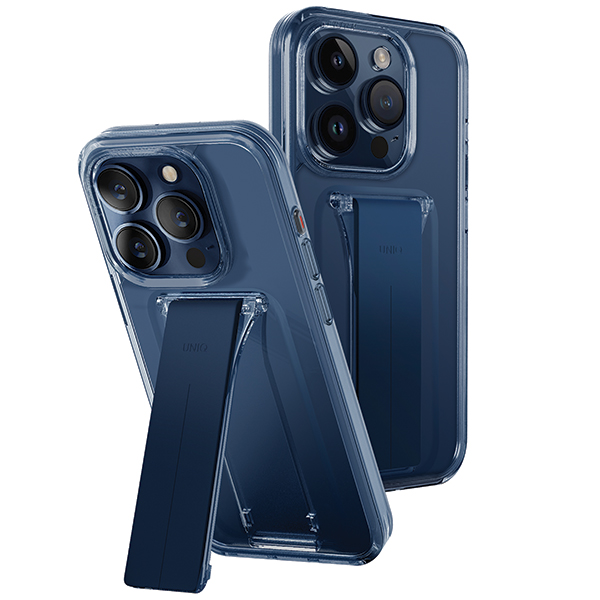 UNIQ Heldro Mount dėklas su stovu iPhone 15 Pro 6.1″ ultramarino mėlyna tamsiai mėlyna aprašymas - Prekės nuotrauka