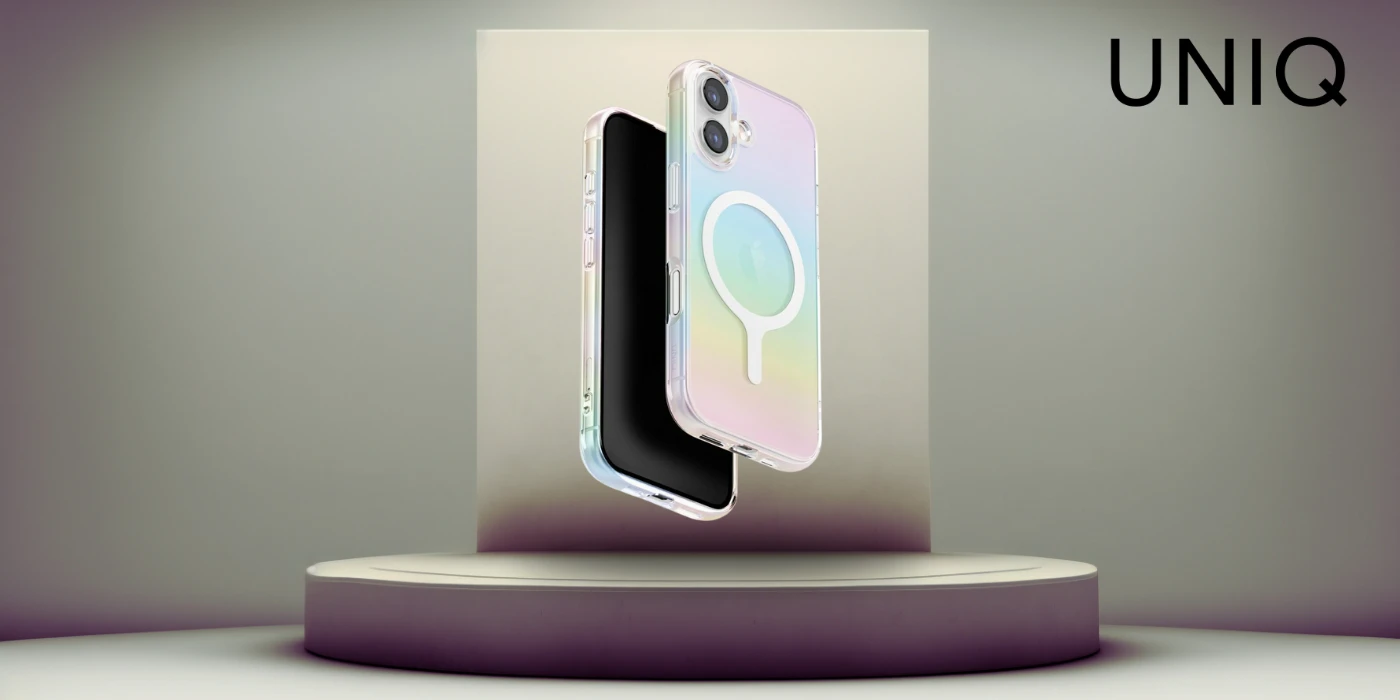 UNIQ Iridescia dėklas skirtas Apple iPhone 17 Magclick Charging holo quartz aprašymas - Prekės nuotrauka UNIQ Iridescia dėklas skirtas Apple iPhone 17 Magclick Charging holo quartz aprašymas - Prekės nuotrauka