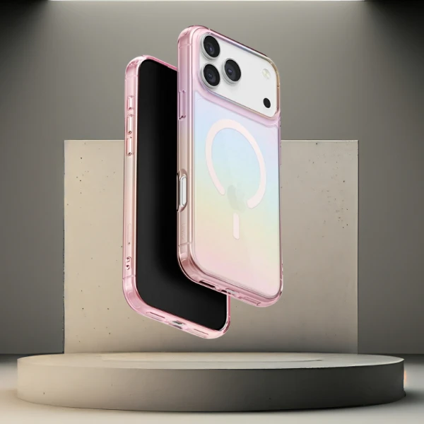 UNIQ Iridescia dėklas skirtas Apple iPhone 17 Pro Magclick Charging rožinės spalvos prism aprašymas - Prekės nuotrauka UNIQ Iridescia dėklas skirtas Apple iPhone 17 Pro Magclick Charging rožinės spalvos prism aprašymas - Prekės nuotrauka