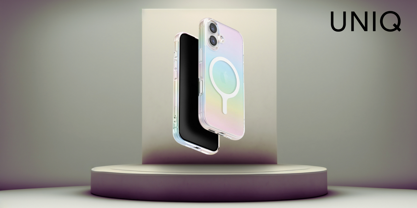 UNIQ Iridescia dėklas, skirtas iPhone 17, MagClick Charging, holo quartz aprašymas - Prekės nuotrauka