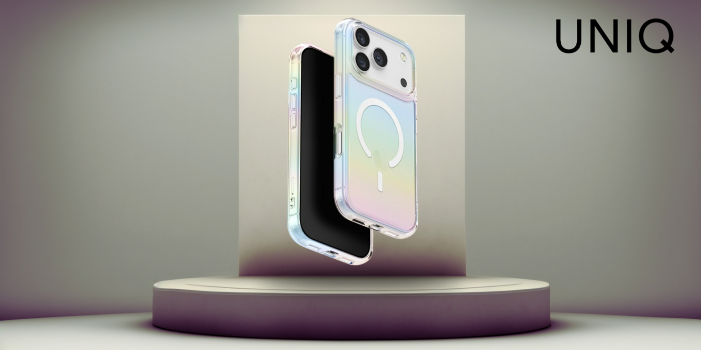 UNIQ Iridescia Dėklas, skirtas iPhone 17 Pro Max, MagClick įkrovimas, holo quartz aprašymas - Prekės nuotrauka