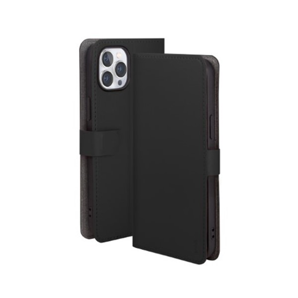 UNIQ Journa knygelės tipo dėklas iPhone 14 Pro 6,1″ midnight juodos spalvos aprašymas - Prekės nuotrauka
