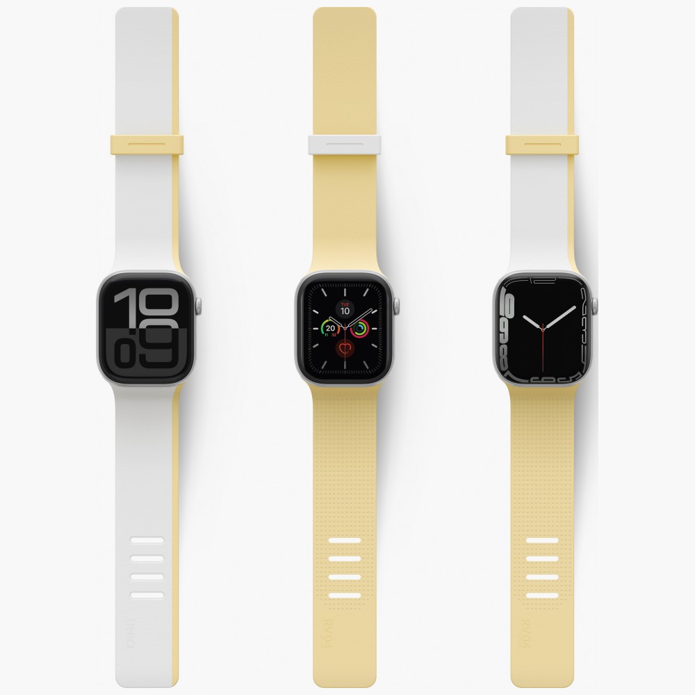 UNIQ laikrodžio apyrankė Revix IV Premium Watch 42/41/40mm Edition dvipusė magnetinė baltos spalvos-yellow aprašymas - Prekės nuotrauka