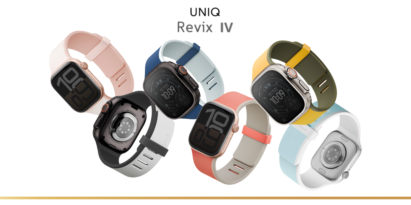 UNIQ laikrodžio dirželis Revix IV Premium Watch 49/46/45/44mm Edition dvipusis magnetinis rožinės spalvos-smėlio spalvos aprašymas - Prekės nuotrauka