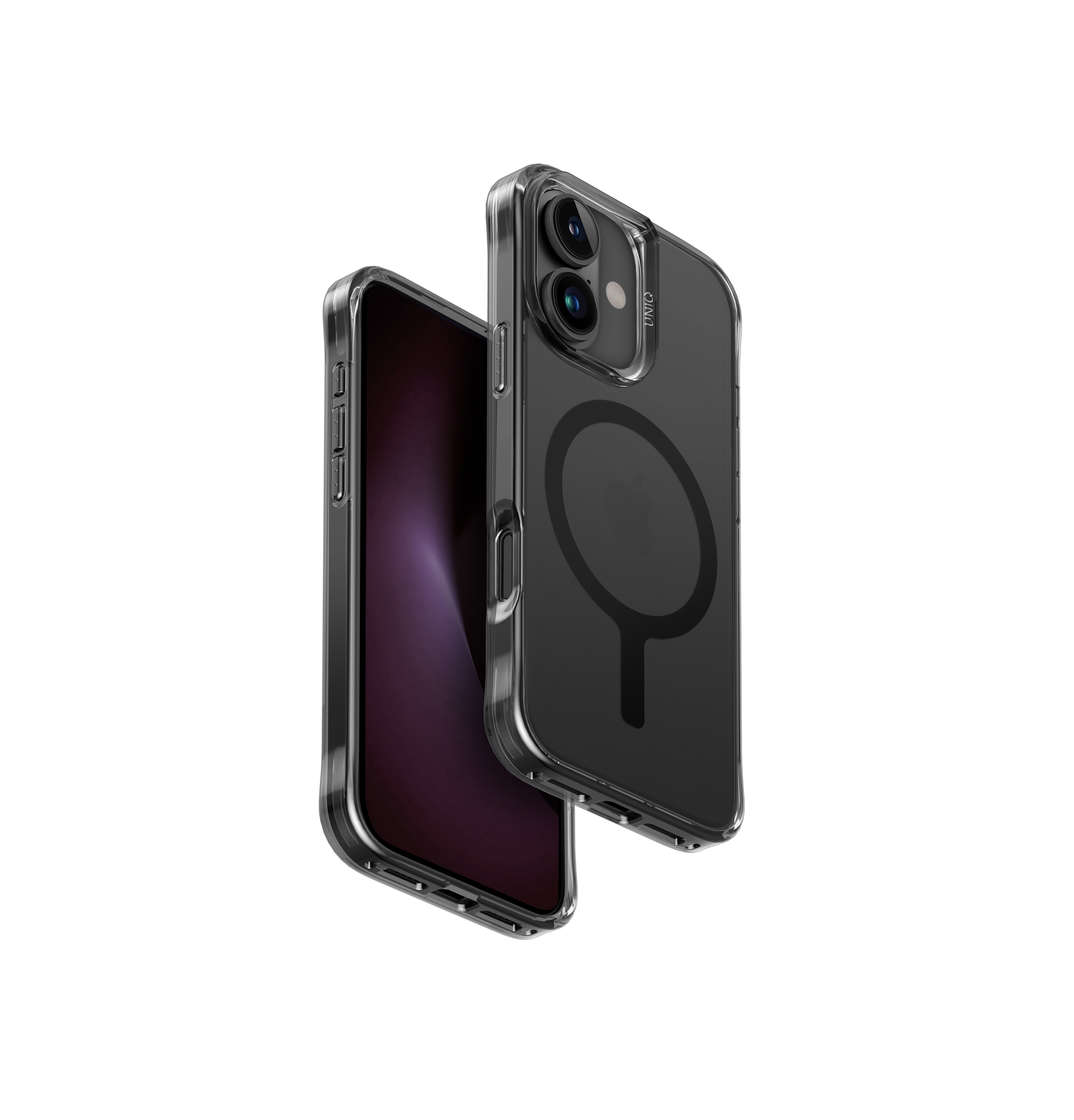 UNIQ LifePro Xtreme iPhone 16 6.1″ dėklas su Magclick įkrovimu, juodos spalvos, frost smoke aprašymas - Prekės nuotrauka