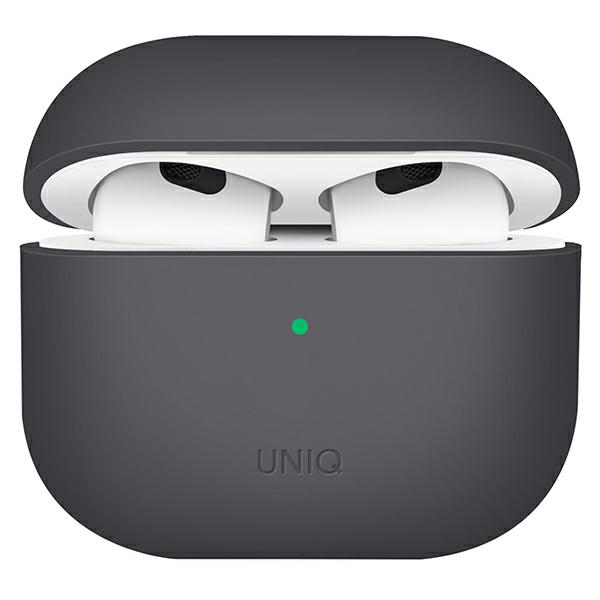UNIQ Lino dėklas AirPods 3 gen. silikoninis, pelenų pilkos spalvos aprašymas - Prekės nuotrauka