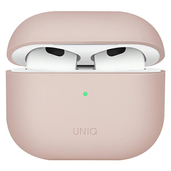 UNIQ Lino dėklas AirPods 3 gen. silikoninis, blush rožinės spalvos aprašymas - Prekės nuotrauka