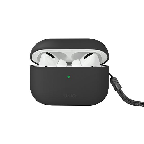 UNIQ Lino dėklas AirPods Pro 2 gen silikoninis, pelenų pilkos spalvos aprašymas - Prekės nuotrauka