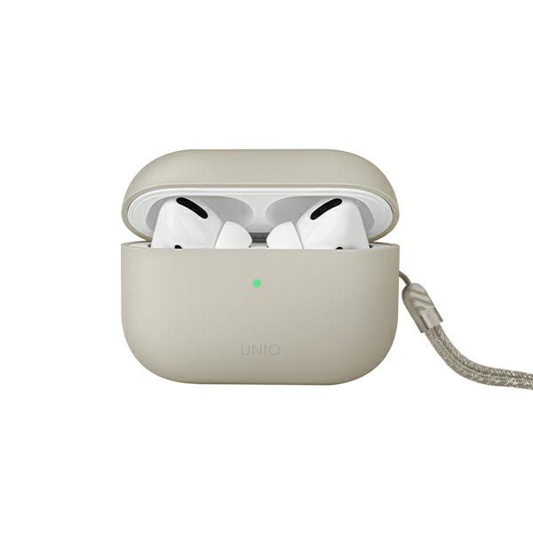 UNIQ Lino dėklas AirPods Pro 2 gen silikoninis smėlio spalvos aprašymas - Prekės nuotrauka