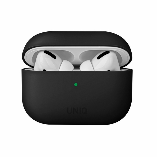 UNIQ Lino dėklas AirPods Pro silikoninis, juodos spalvos aprašymas - Prekės nuotrauka