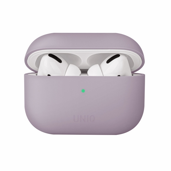 UNIQ Lino dėklas AirPods Pro silikoninis alyvinės levandos spalvos aprašymas - Prekės nuotrauka